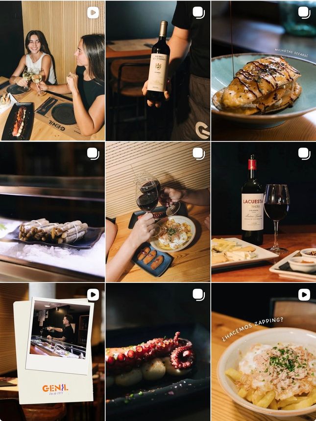 Feed de Instagram de Restaurante Genil creado por Dalgo Studio